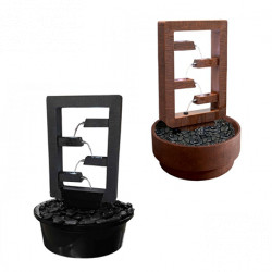 Fontaine Chicanes en béton fibré socle à poser rond – 70 x 12 x 123 cm – couleur corten ou bronze