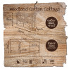 Clapier Coton Cottage en bois taupe à 2 étages Capacité 2 lapins  111x45x78cm