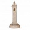 Fontaine de jardin borne Mistral en pierre reconstituée - 45 x 50 x 108 cm – Ton pierre vieilli