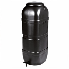 Récupérateur d'eau en colonne murale – Polyéthylène – 100 L – 36 x 32 x 96 cm – Vert 