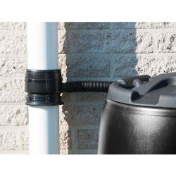 Connecteur pour descente de gouttière récupérateur d’eau - Ø48/85 mm – Polyéthylène - 8 x 12 x 17,3 cm