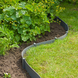 Bordure de jardin en polyéthylène recyclé en rouleau – 3 mm x 10 m x 7,5 cm - Gris