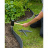 Bordure de jardin en polyéthylène recyclé en rouleau – 3 mm x 10 m x 7,5 cm - Gris