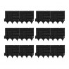 Lot de 12 bordures de jardin en Polypropylène ajustables – Longueur Totale : 3,12 m – Noir ou Blanc