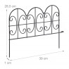 Lot de 4 bordures basses à planter décorative en acier – -39 x 1 x 28,5 cm - Noir