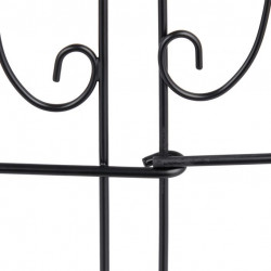 Lot de 4 bordures basses à planter décorative en acier – -39 x 1 x 28,5 cm - Noir