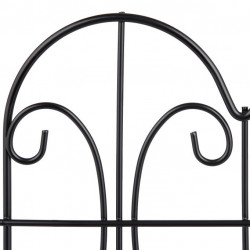 Lot de 4 bordures basses à planter décorative en acier – -39 x 1 x 28,5 cm - Noir