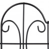 Lot de 4 bordures basses à planter décorative en acier – -39 x 1 x 28,5 cm - Noir