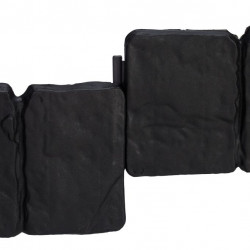 Lot de 10 bordures de jardin à emboîter aspect pierre en polypropylène – Longueur totale 2,5 m - 25 x 2 x 23 cm - noir