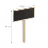 Lot de 24 Etiquettes à planter en ardoise et bois – Craie inclue – 9 x 0,5 x 14 cm 