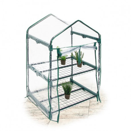 Serre de jardin en PVC et en acier – 2 - 3 ou 4 étagères – 70 x 49,5 cm