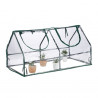 Serre de jardin avec 2 fenêtres PVC et fer – 120 x 60 x 60 cm – Transparent et Vert