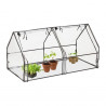 Serre de jardin 2 portes zippées en PVC et acier - 180 x 92 x 92 cm – Noire et Transparente