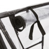 Serre de jardin 2 portes zippées en PVC et acier - 180 x 92 x 92 cm – Noire et Transparente