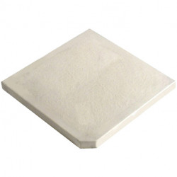 Margelle PR angle sortant aspect granit 30 x 30 x 2,5 cm - blanc