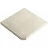 Margelle PR angle sortant aspect granit 30 x 30 x 2,5 cm - blanc