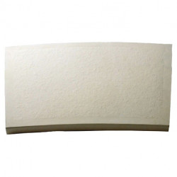 Margelle de piscine en pierre reconstituée courbe aspect granit 45,5 x 30 x 2,5 cm - blanc 