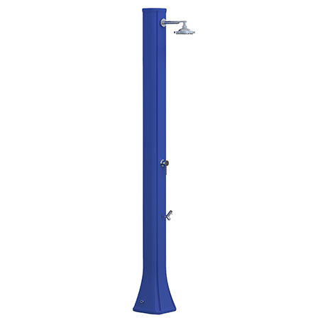 Douche solaire de jardin polyéthylène réservoir deau de 36L 29x26x215cm Bleu