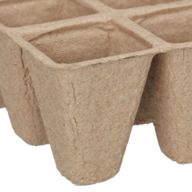 Ensemble de 204 pots carrés biodégradables pour semis – 16,5 x 5 x 12 cm 