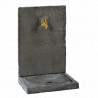 Fontaine de jardin murale en béton aspect ardoisée – 45 x 32 x 64 cm – Couleur zinc ou anthracite