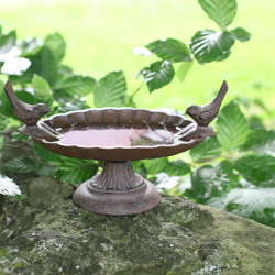 Plateau de graines à oiseaux en fonte  23,5 x 14,5 x 13,1 cm
