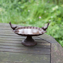 Plateau de graines à oiseaux en fonte  23,5 x 14,5 x 13,1 cm
