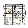 Distributeur de blocs de graisse pour oiseaux en fer - 15,1 x 7 x 13,2 cm - noir