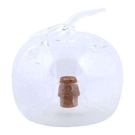 Attrape mouches des fruits en verre et bouchon en liège - 9,4 x 9,4 x 9,5 cm - Transparent Attrape mouches des fruits en verre et bouchon en liège - 9,4 x 9,4 x 9,5 cm - Transparent