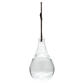 Chasse-mouches en verre avec cordelette de suspension 11x11x20 cm Transparent