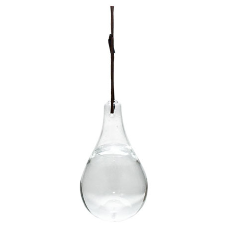 Chasse-mouches en verre avec cordelette de suspension 11x11x20 cm Transparent