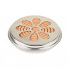 Kit anti-moustiques avec diffuseur en métal chromé et 10 spirales de citronnelle – 14,2 x 14,2 x 2,8 cm – Gris