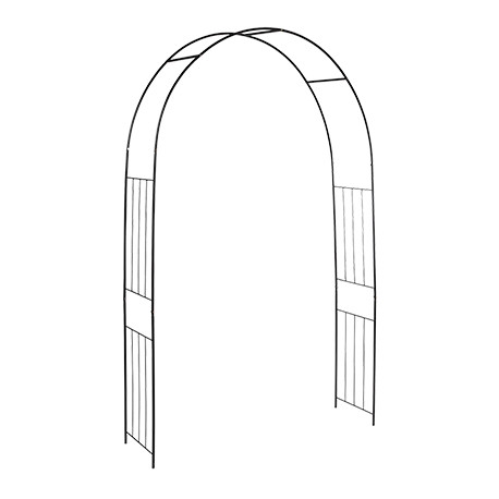 Arche de jardin pour roses grimpantes en fer 134,5 x 37 x 220,5 cm Noir Arche de jardin pour roses grimpantes en fer 134,5 x 37 x 220,5 cm Noir
