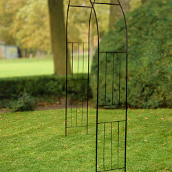 Arche de jardin pour roses grimpantes en fer  134,5 x 37 x 220,5 cm  Noir