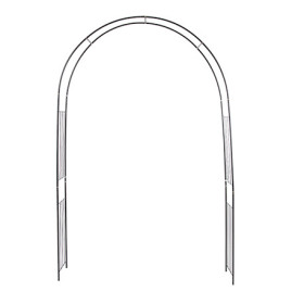 Arche de jardin pour roses grimpantes en fer  134,5 x 37 x 220,5 cm  Noir