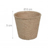 Lot de 80 godets ronds pour semis 100% cellulose biodégradables - Ø6 cm H.5cm