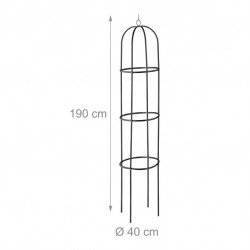 Trellis rond noir