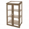 Mini Serre de 3 étages en bois de pin et polycarbonate – 69,5 x 54 x 125,2 cm
