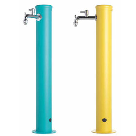 Fontaine de jardin en fer avec robinet en rosace – 16 x 30 x 85 cm – multiples coloris