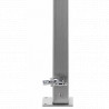Fontaine de jardin en inox avec double robinets – 12 x 12 x 86 cm