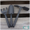 Kit transplantoir et griffe de jardin en polypropylène 32 x 23 x 4 cm – gris 