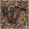 Kit transplantoir et griffe de jardin en polypropylène 32 x 23 x 4 cm – gris 