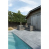 Dalle en pierre naturelle bleue vieillie 60 x 60 x 2,5 cm