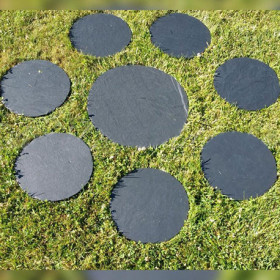 pas japonais Ardoise rond - diametre 40 cm ep 1,5cm