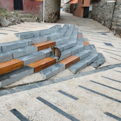 Bordure de jardin en ardoise naturelle 100 x 10 x 6 cm 