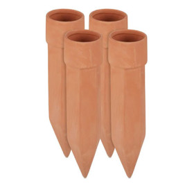 Cône d’arrosage automatique en céramique couleur terre cuite vendu par 4 - Ø 4,5 cm – 4,5 x 4,5 x 19 cm
