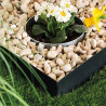 Bordure de jardin en acier galvanisé droite 118 x 0,065 x 13 cm gris anthracite