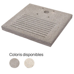 Socle carré en ciment avec fentes pour le drainage – 40 x 40 x 4 cm
