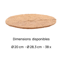 Disque de paillage en fibres de coco – Diamètre : 20 cm – Epaisseur : 0,5 cm