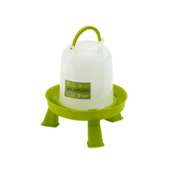 Abreuvoir sur pieds en plastique d’origine végétale pour poules et volailles 5 L – Ø27 x H.35 cm