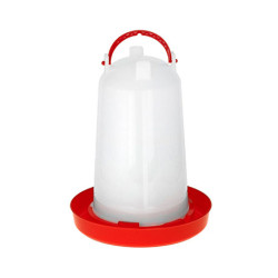Abreuvoir pour poules et poussins en plastique 1,5 L – écoulement siphoïde – Ø18 x H.16 cm 